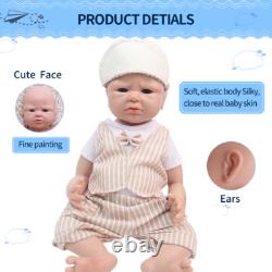 IVITA 20'' Full Body Silicone Reborn Baby Boy Floppy Silicone Doll