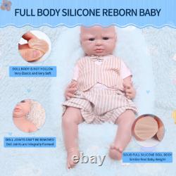 IVITA 20'' Full Body Silicone Reborn Baby Boy Floppy Silicone Doll