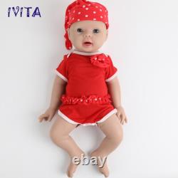 IVITA 20'' Full Body Silicone Reborn Baby Girl Newborn Silicone Doll Xmas Gift