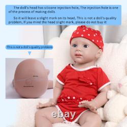 IVITA 20'' Full Silicone Reborn Baby Girl Handmade Newborn Baby Kids Xmas Gift