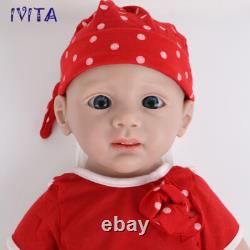 IVITA 20'' Full Silicone Reborn Baby Girl Handmade Newborn Baby Kids Xmas Gift