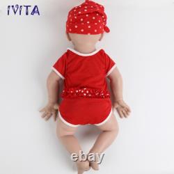 IVITA 20'' Full Silicone Reborn Baby Girl Handmade Newborn Baby Kids Xmas Gift