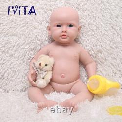 IVITA 20'' Full Silicone Reborn Baby Infant Girl Realistic Silicone Doll Infant