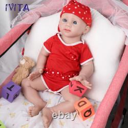 IVITA 20'' Full Silicone Reborn Baby Realistic Silicone Doll Newborn Baby Girl