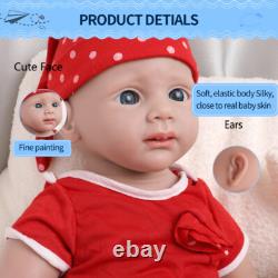 IVITA 20'' Full Silicone Reborn Baby Realistic Silicone Doll Newborn Baby Girl
