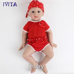 IVITA 20'' Full Silicone Reborn Baby Realistic Silicone Doll Newborn Baby Girl