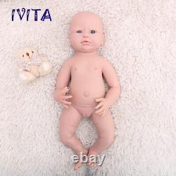 IVITA 20'' Handmade Full Floppy Silicone Reborn Baby Girl Squishy Silicone Doll