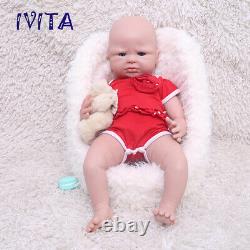 IVITA 20'' Handmade Full Floppy Silicone Reborn Baby Girl Squishy Silicone Doll