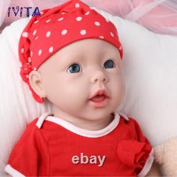 IVITA 20 Lifelike Newborn Baby Girl Silicone Reborn Baby Big Doll Kids Gift