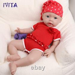 IVITA 20 Lifelike Newborn Baby Girl Silicone Reborn Baby Big Doll Kids Gift