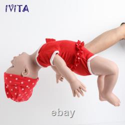 IVITA 20 Lifelike Newborn Baby Girl Silicone Reborn Baby Big Doll Kids Gift
