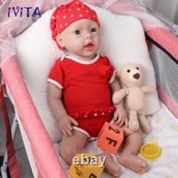 IVITA 20 Lifelike Newborn Baby Girl Silicone Reborn Baby Doll Kids Xmas Gift