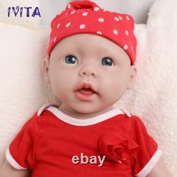 IVITA 20 Lifelike Newborn Baby Girl Silicone Reborn Baby Doll Kids Xmas Gift