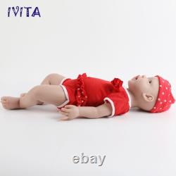 IVITA 20 Lifelike Newborn Baby Girl Silicone Reborn Baby Doll Kids Xmas Gift