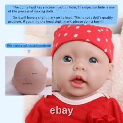 IVITA 20 Lifelike Newborn Baby Girl Silicone Reborn Baby Doll Kids Xmas Gift