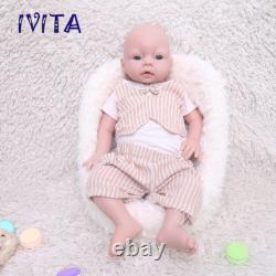 IVITA 20'' Lifelike Reborn Baby Boy Doll Floppy Squishy Silicone Newborn Doll