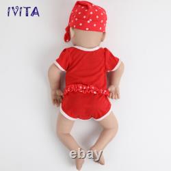 IVITA 20 Lifelike Reborn Baby Doll Sleeping Girl Full Body Silicone Real Touch