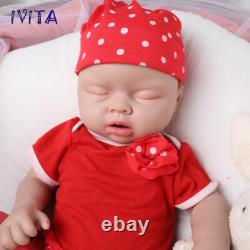 IVITA 20 Lifelike Reborn Baby Doll Sleeping Girl Full Body Silicone Real Touch