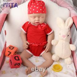IVITA 20 Lifelike Reborn Baby Doll Sleeping Girl Full Body Silicone Real Touch