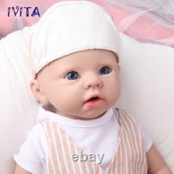 IVITA 20 Lovely Smile Boy Infant Lifelike Reborn Baby Full Body Silicone Doll