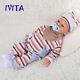 Ivita 20'' Realistic Reborn Silicone Doll Smiling Girl 4000g Can Take Pacifier