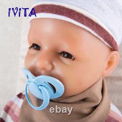 IVITA 20'' Realistic Reborn Silicone Doll Smiling Girl 4000g Can Take Pacifier