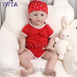 IVITA 20 Silicone Rebirth Baby Girl Doll Toddler Accompany Waterproof Xmas Gift