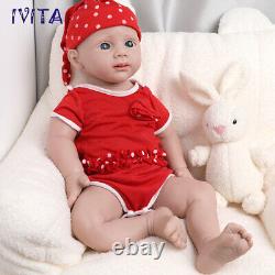 IVITA 20 Silicone Rebirth Baby Girl Doll Toddler Accompany Waterproof Xmas Gift