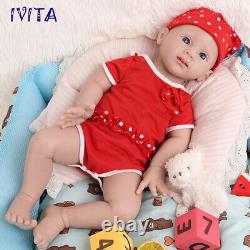 IVITA 20 Silicone Rebirth Baby Girl Doll Toddler Accompany Waterproof Xmas Gift