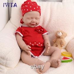 IVITA 20'' Sleeping Silicone Baby Girl Lifelike Silicone Reborn Doll Infant