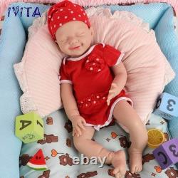 IVITA 20'' Sleeping Silicone Baby Girl Lifelike Silicone Reborn Doll Infant