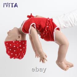 IVITA 20'' Sleeping Silicone Baby Girl Lifelike Silicone Reborn Doll Infant