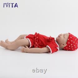 IVITA 20'' Sleeping Silicone Baby Girl Lifelike Silicone Reborn Doll Infant
