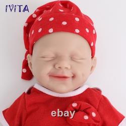 IVITA 20'' Sleeping Silicone Baby Girl Lifelike Silicone Reborn Doll Infant