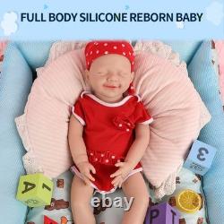IVITA 20'' Sleeping Silicone Baby Girl Lifelike Silicone Reborn Doll Infant