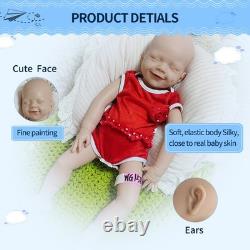IVITA 20'' Sleeping Silicone Baby Girl Lifelike Silicone Reborn Doll Infant