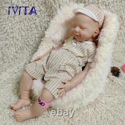 IVITA 20'' Soft Silicone Reborn Doll 7.0lbs Eyes Clsoed Sleeping Baby Boy Gift
