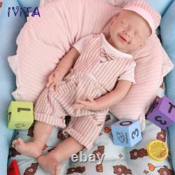 IVITA 20 inch Sleeping Baby Boy Lifelike Reborn Baby Full Body Silicone Doll