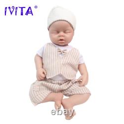 IVITA 20in Sleeping Baby BoyGirl Doll Handmade Full Silicone Reborn Doll