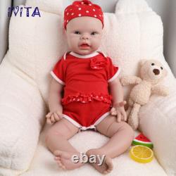 IVITA 20inch Blue Eyes Girl Reborn Baby Doll Full Body Silicone Doll Prematur