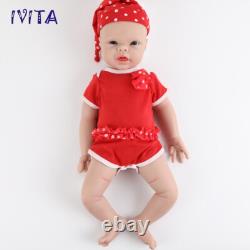 IVITA 20inch Blue Eyes Girl Reborn Baby Doll Full Body Silicone Doll Prematur