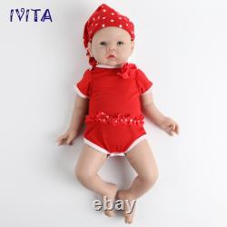 IVITA 20inch Full Silicone Adorable Girl Doll Reborn Baby Lifelike Newborn Doll
