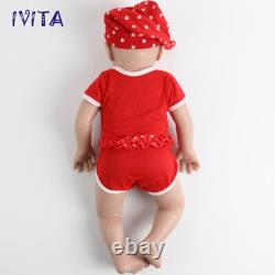 IVITA 20inch Full Silicone Adorable Girl Doll Reborn Baby Lifelike Newborn Doll
