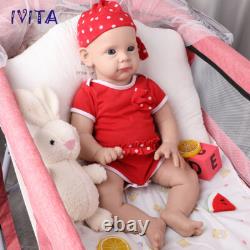 IVITA 21 Big Girl Baby Lifelike Full Silicone Reborn Baby Doll Kids Gifts