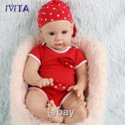 IVITA 21 Big Girl Baby Lifelike Full Silicone Reborn Baby Doll Kids Gifts