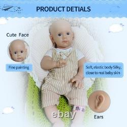IVITA 21'' Floppy Silicone Reborn Baby Boy Girl Silicone Doll Xmas Gift