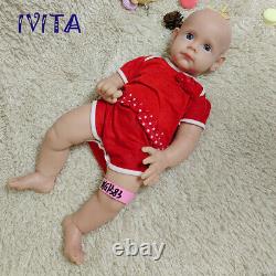 IVITA 21'' Full Body Soft Silicone Reborn Baby Girl Floppy Silicone Doll Gift