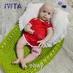 IVITA 21'' Full Body Soft Silicone Reborn Baby Girl Floppy Silicone Doll Gift