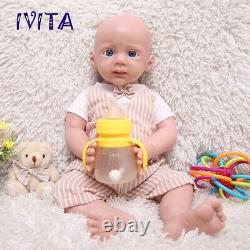 IVITA 21'' Full Silicone Reborn Baby Boy Newborn Handmade Silicone Doll Infant