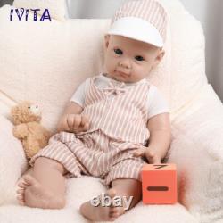 IVITA 21'' Silicone Reborn Baby Boy Girl Newborn Full Silicone Doll Xmas Gift